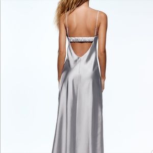 Zara Satin Effect Cut Out Dress (NWT)